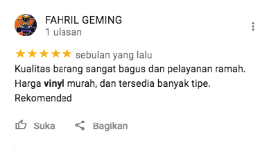 testimoni jt vinyl lantai